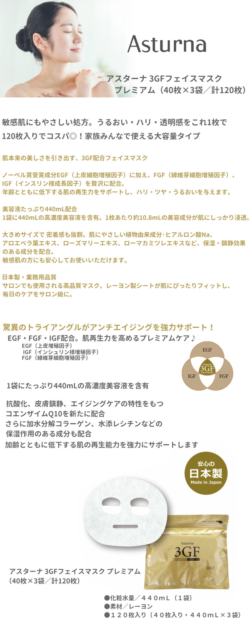 アスターナ　３ＧＦ　フェイスマスク